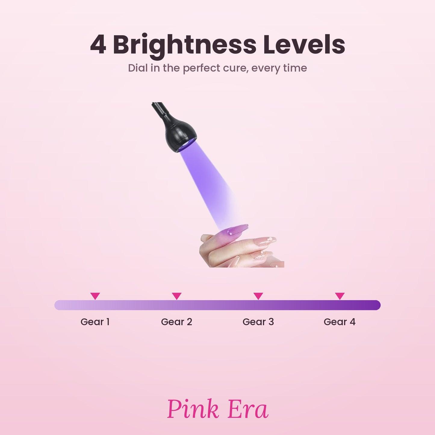 Pink Era UV Gel Nail Lamp — Flexible Gooseneck Clip-On (USB)